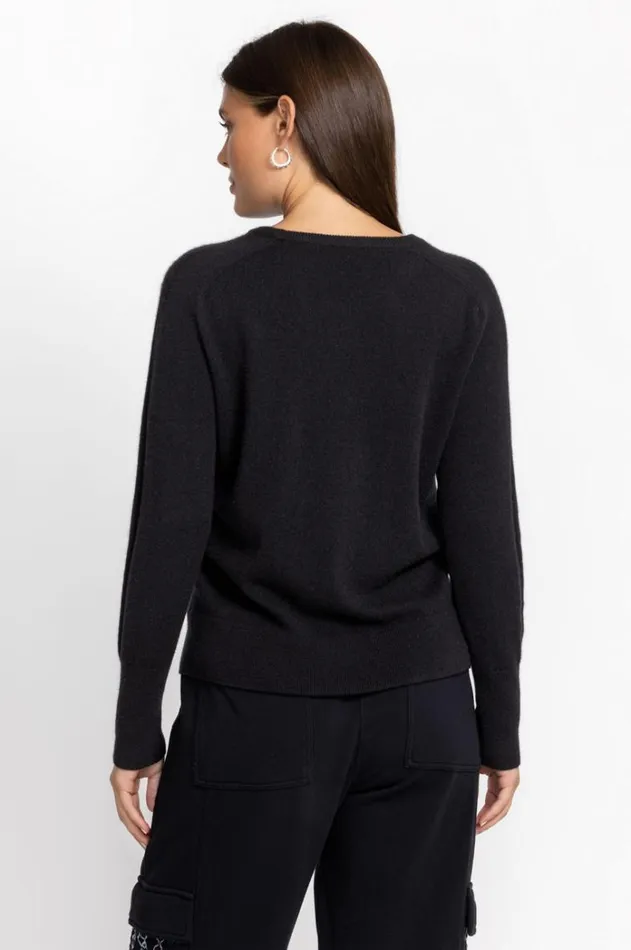 Women Mishika Waffle Pullover Black Johnny Was Tops