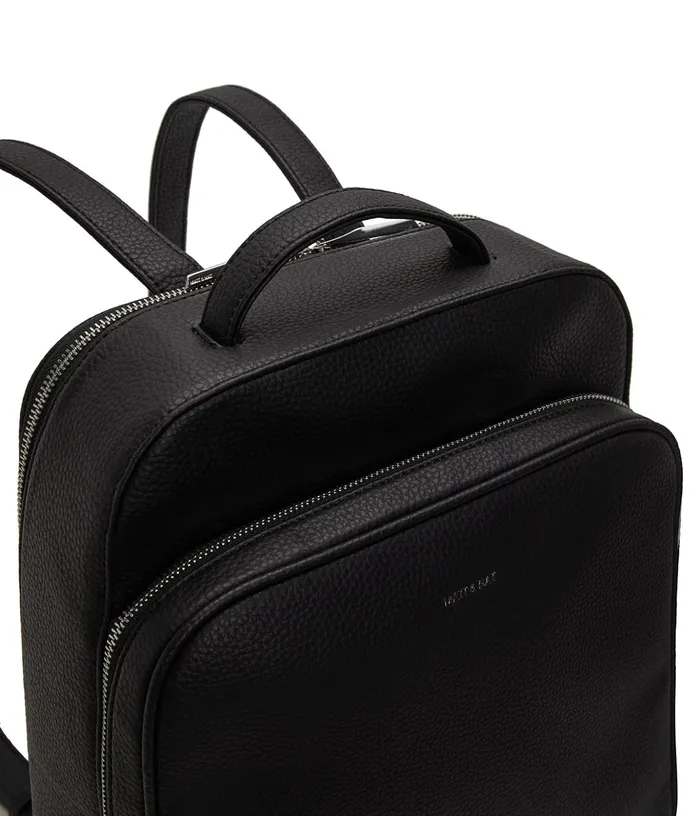 Women Nava Vegan Backpack 8211 Purity Black Matt and Nat Backpacks