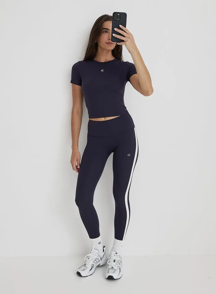Women Navy 4th Branded Legging Dara 4th and Reckless Leggings