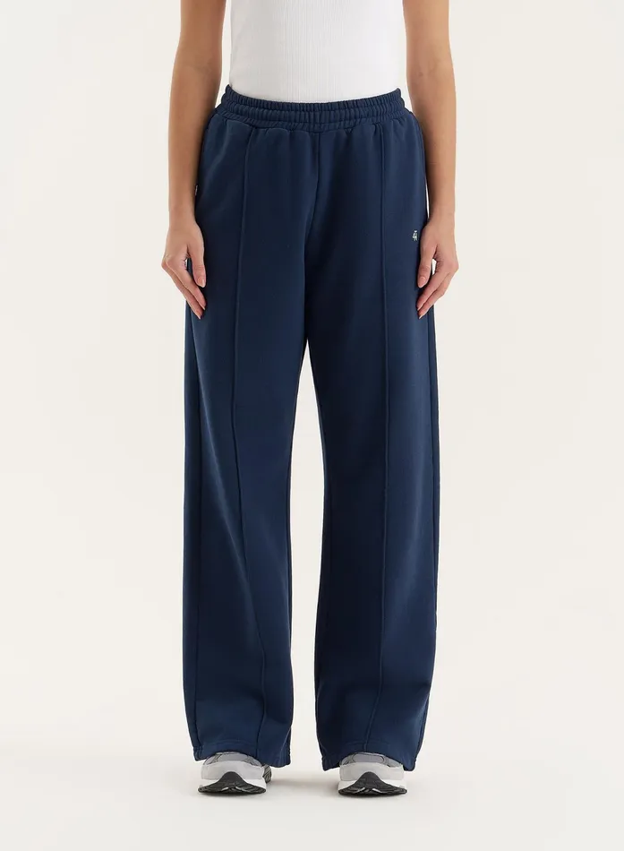 Women Navy 4th Wide Leg Branded Joggers Fergie 4th and Reckless Joggers and Sweatpants