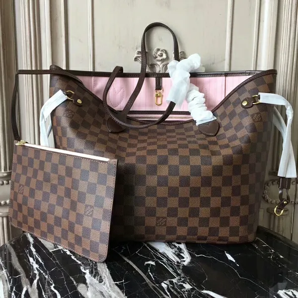 Women Neverfull Bag Louis Vuitton Louis Vuitton N41603 Neverfull MM Shoulder Bag Damier Ebene Canvas 8211 Louis Vuitton Handbag Store