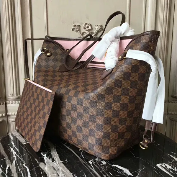 Women Neverfull Bag Louis Vuitton Louis Vuitton N41603 Neverfull MM Shoulder Bag Damier Ebene Canvas 8211 Louis Vuitton Handbag Store