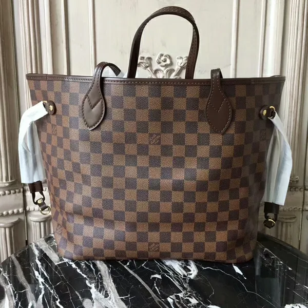 Women Neverfull Bag Louis Vuitton Louis Vuitton N41603 Neverfull MM Shoulder Bag Damier Ebene Canvas 8211 Louis Vuitton Handbag Store