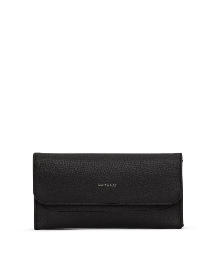 Women Niki Vegan Wallet 8211 Purity Black Matt and Nat Wallets