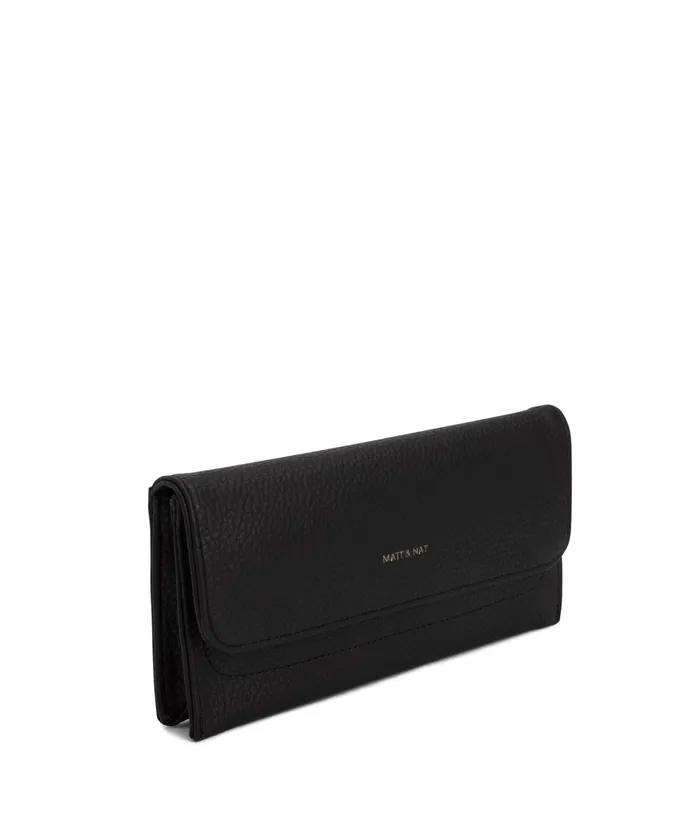 Women Niki Vegan Wallet 8211 Purity Black Matt and Nat Wallets