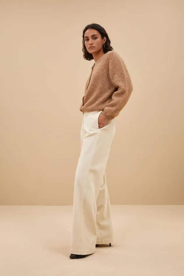 Women Odin Cord Pants Sand Shell Bybar Trousers