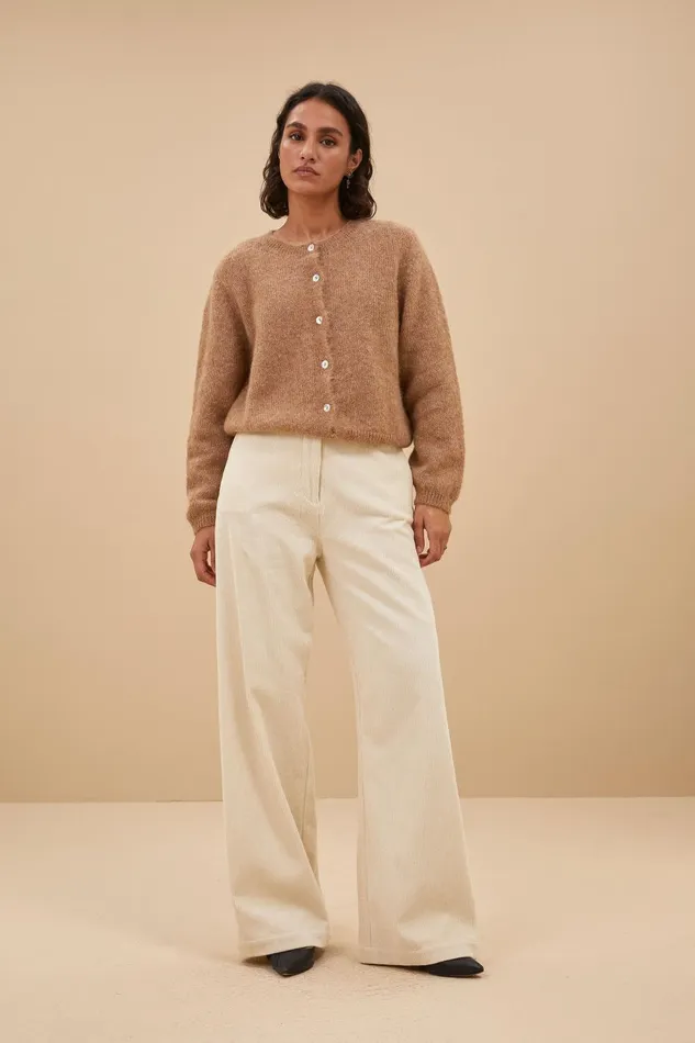 Women Odin Cord Pants Sand Shell Bybar Trousers
