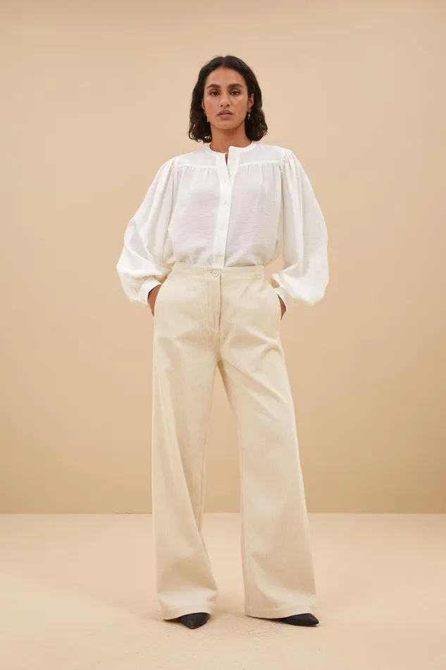Women Odin Cord Pants Sand Shell Bybar Trousers