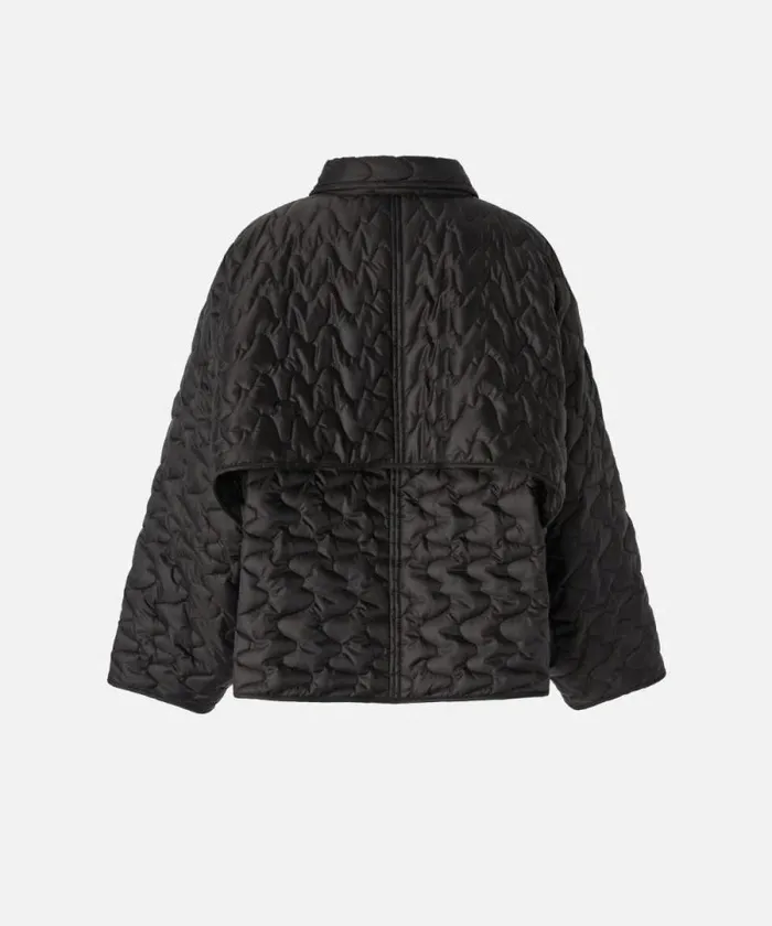 Women Outerwear Pinko Padded And Quilted Jacket With Collar Very Dark Brown Women Outerwear Pinko Padded And Quilted Jacket With Collar Very Dark Brown