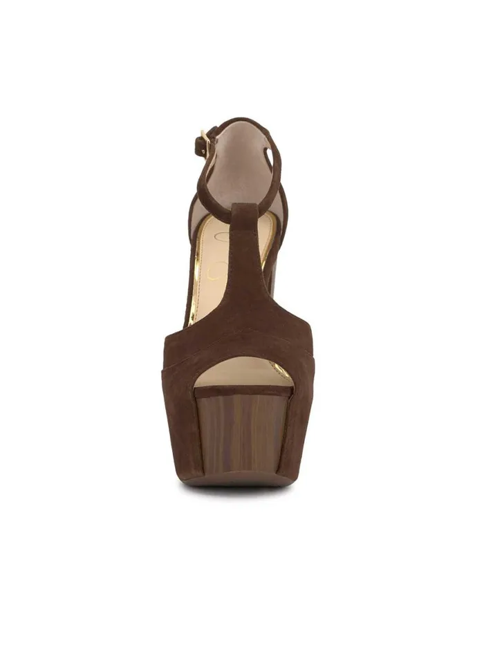 Women Platforms Jessica Simpson Dany Tstrap Platform Sandal In Walnut