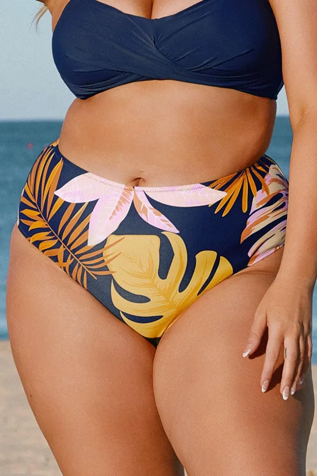 Women Plus Size and Curve Bikinis Cupshe Makayla Tropical High Waist Plus Size Bikini Bottom Multicolor Women Plus Size and Curve Bikinis Cupshe Makayla Tropical High Waist Plus Size Bikini Bottom Multicolor