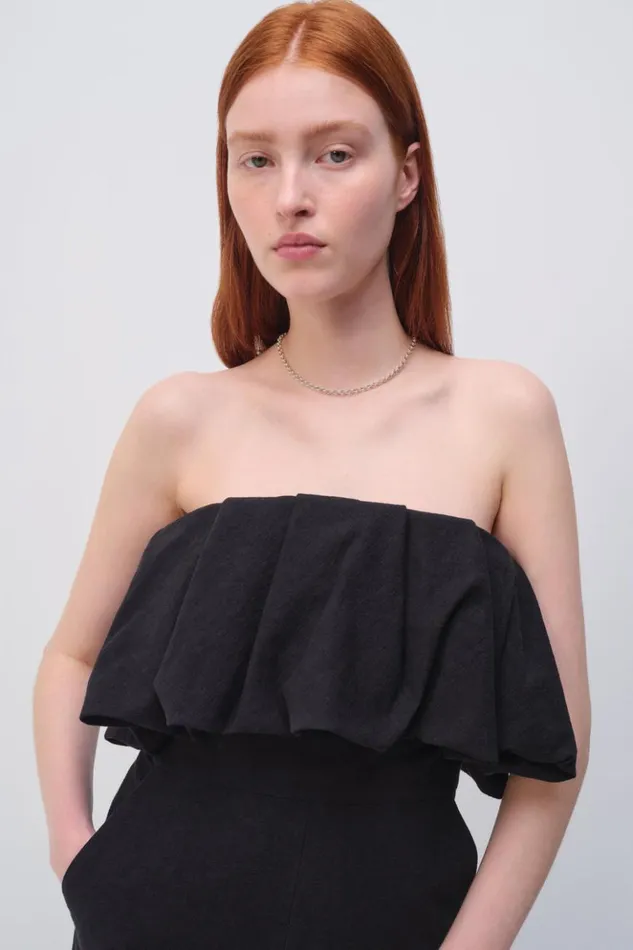 Women Puff Jumpsuit Black Jonathan Simkhai Dresses and Jumpsuits