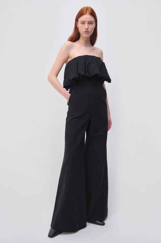 Women Puff Jumpsuit Black Jonathan Simkhai Dresses and Jumpsuits