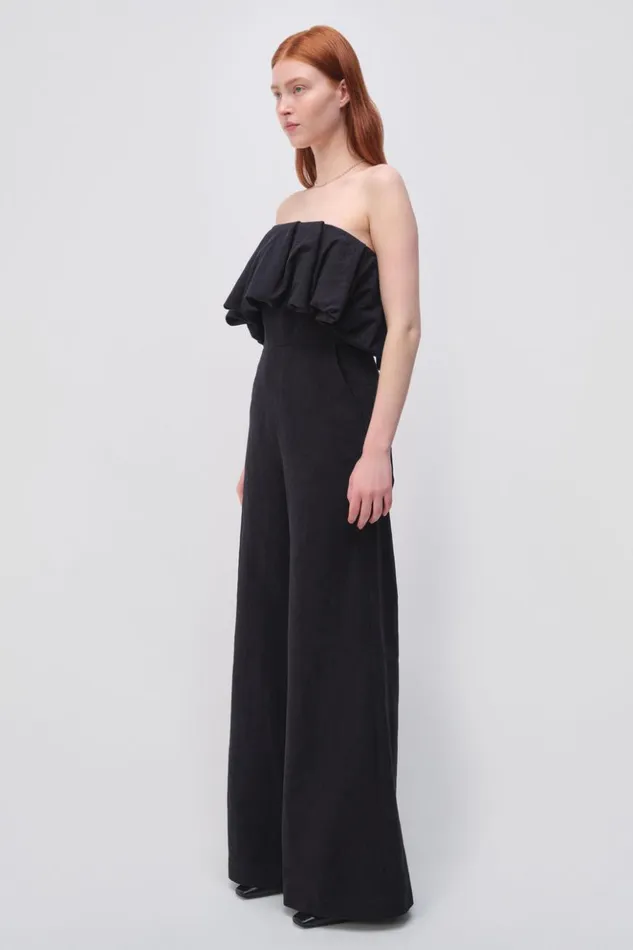 Women Puff Jumpsuit Black Jonathan Simkhai Dresses and Jumpsuits