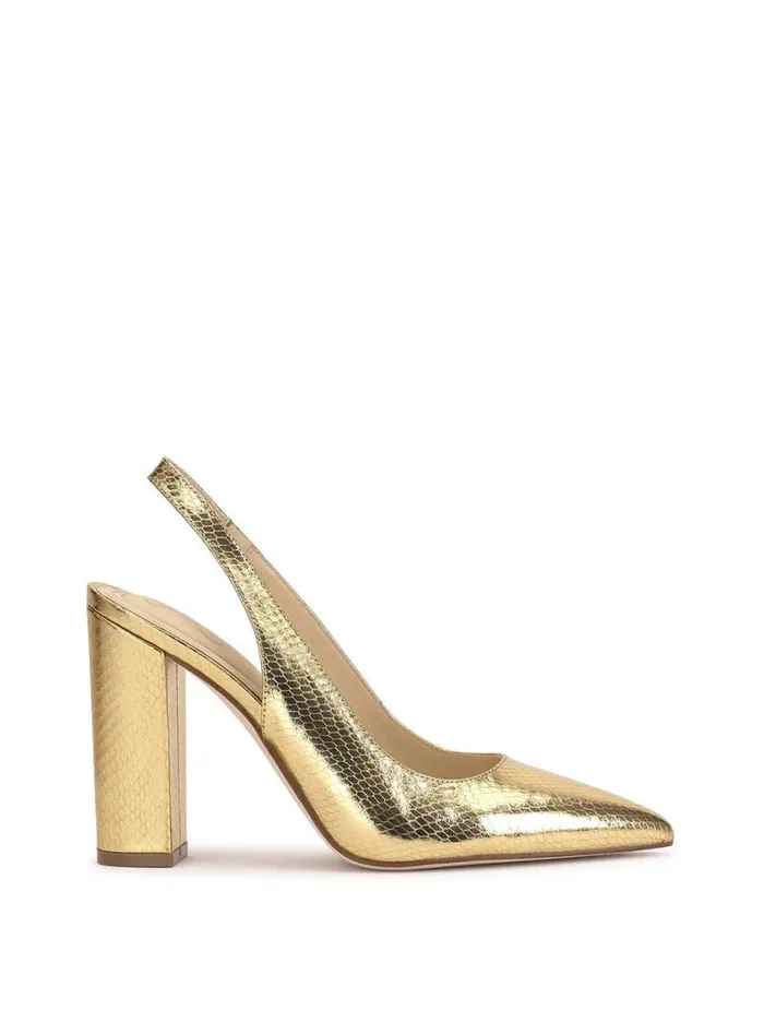Women Pumps Jessica Simpson Noula Slingback Pointed Toe Pump In Gold