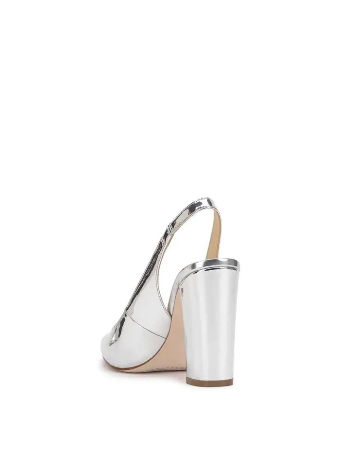 Women Pumps Jessica Simpson Noula Slingback Pointed Toe Pump In Silver