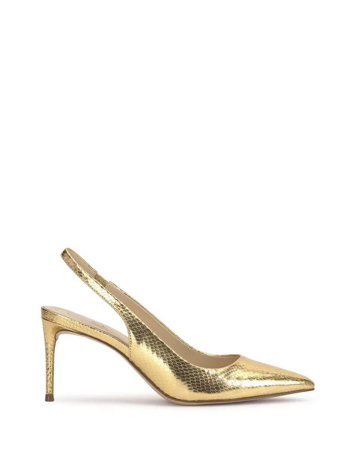 Women Pumps Jessica Simpson Souli Sling Back Heel In Gold