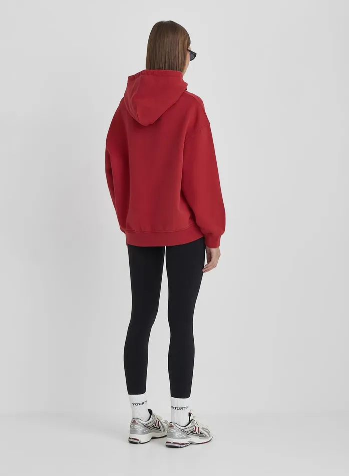 Women Red Paris Slogan Oversized Hoodie Luna 4th and Reckless Athleisure
