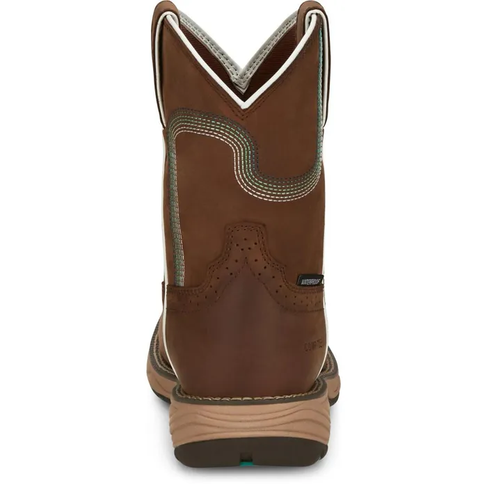 WOMEN Rush 8034 Composite Toe Waterproof Work Boot Pine Chocolate Justin Boots Work