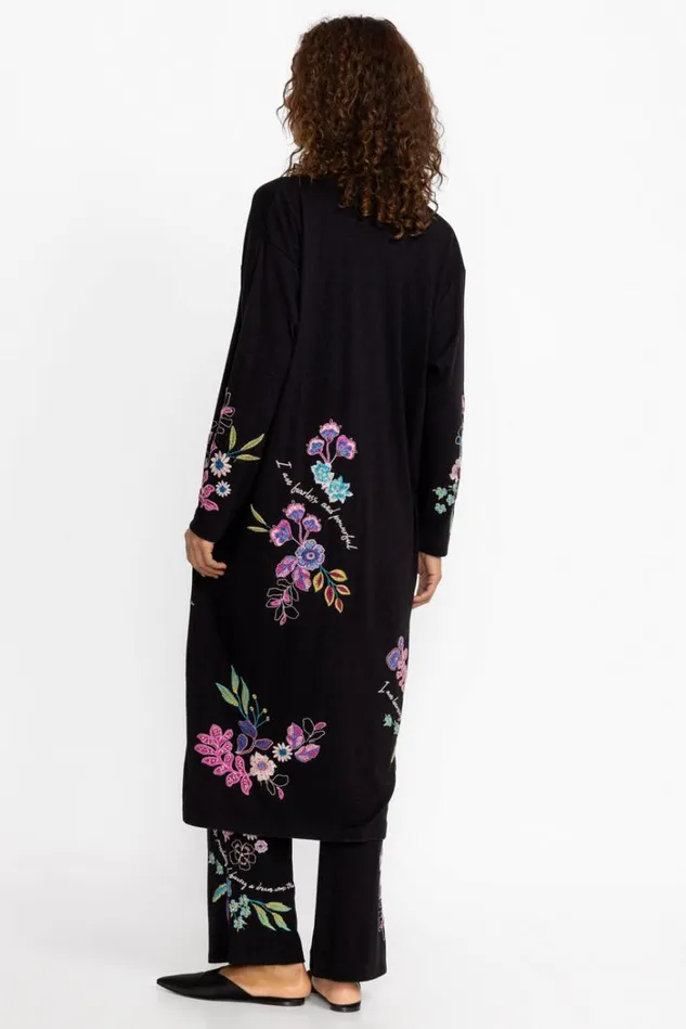 Women SHILO COZY DUSTER Black Johnny Was Outerwear Women SHILO COZY DUSTER Black Johnny Was Outerwear