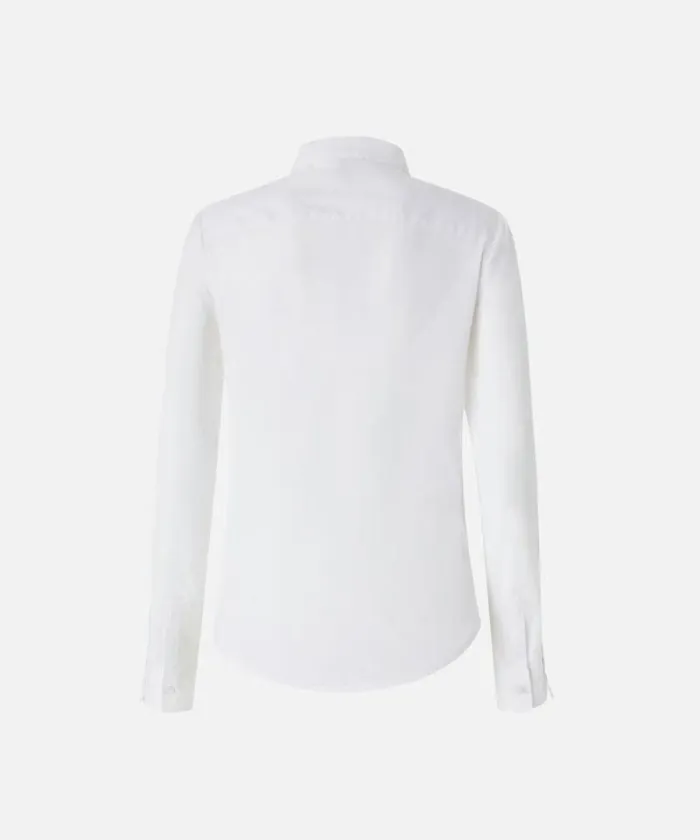 Women Shirts And Blouses Pinko Slimfit Stretch Poplin Shit With Embroidery Bright White Women Shirts And Blouses Pinko Slimfit Stretch Poplin Shit With Embroidery Bright White
