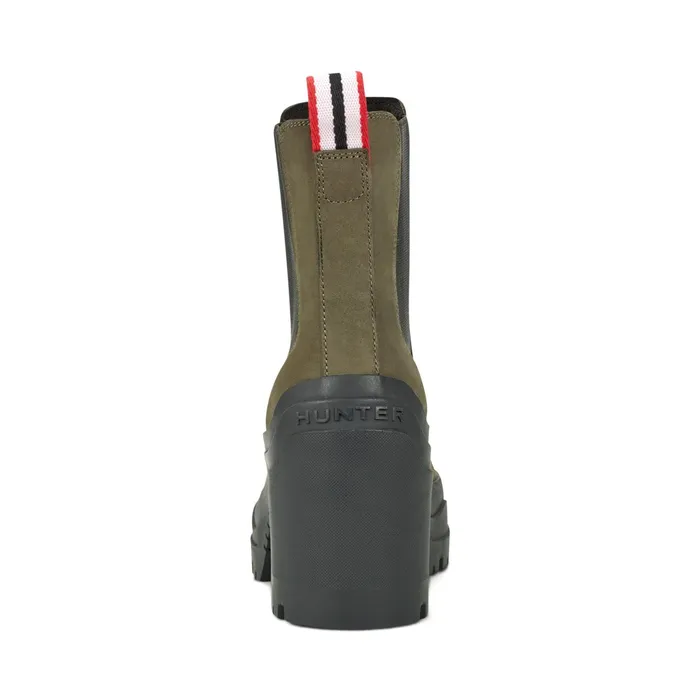 Women Short and Ankle Boots Hunter Boots Miana Heeled Waterproof Chelsea Boots Dark Green Women Short and Ankle Boots Hunter Boots Miana Heeled Waterproof Chelsea Boots Dark Green