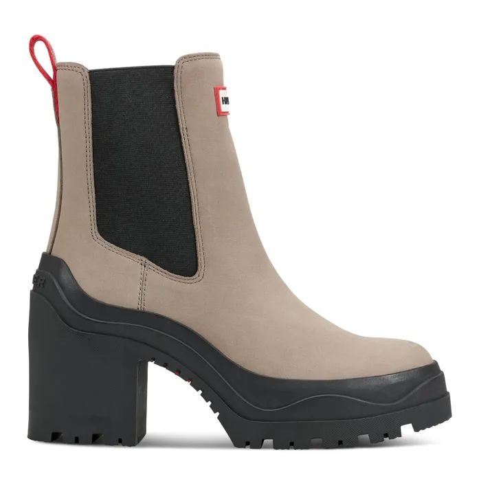 Women Short and Ankle Boots Hunter Boots Miana Heeled Waterproof Chelsea Boots Dark Natural Women Short and Ankle Boots Hunter Boots Miana Heeled Waterproof Chelsea Boots Dark Natural