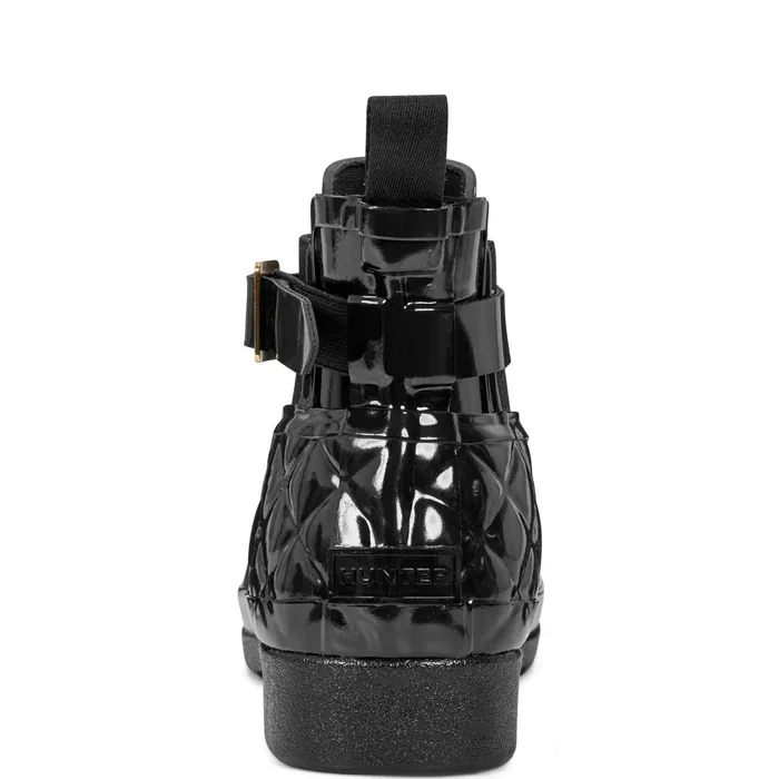 Women Short and Ankle Boots Hunter Boots Quilted Gloss Refined Slim Fit Chelsea Boots Black Women Short and Ankle Boots Hunter Boots Quilted Gloss Refined Slim Fit Chelsea Boots Black