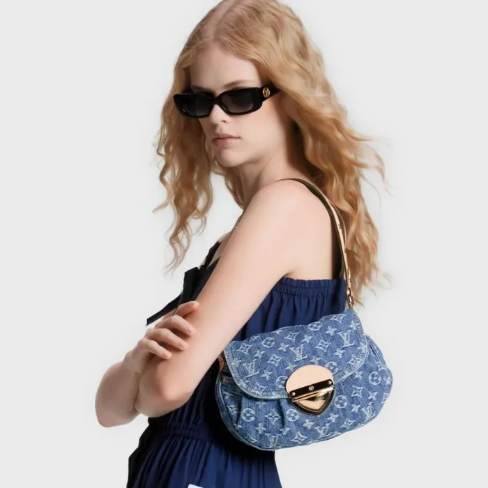 Women Shoulder and Totes Louis Vuitton Louis Vuitton M46829 Sunset Denim Blue 8211 Louis Vuitton Handbag Store