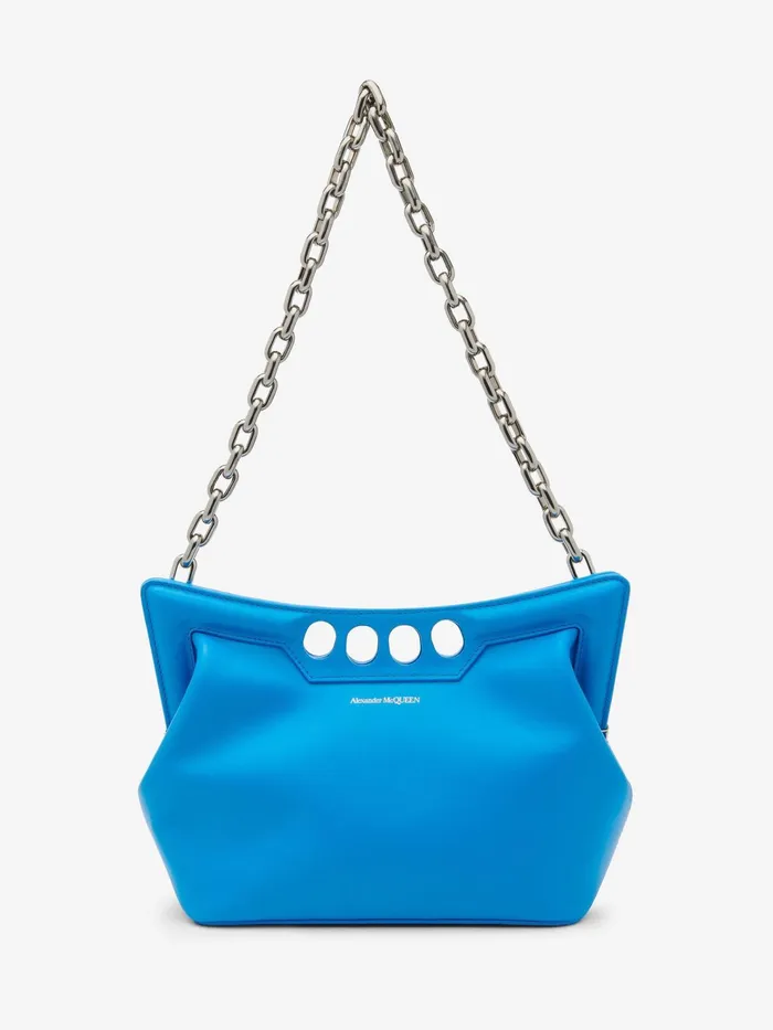 Women Shoulder Bags Alexander McQueen The Peak Bag Small Lapis Blue