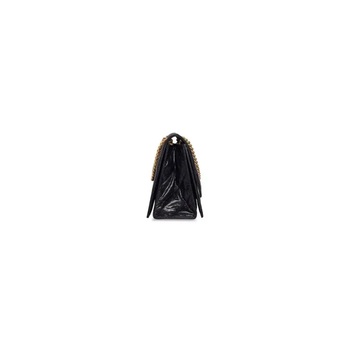 Women Shoulder Bags Balenciaga Crush Medium Chain Bag Quilted In Black