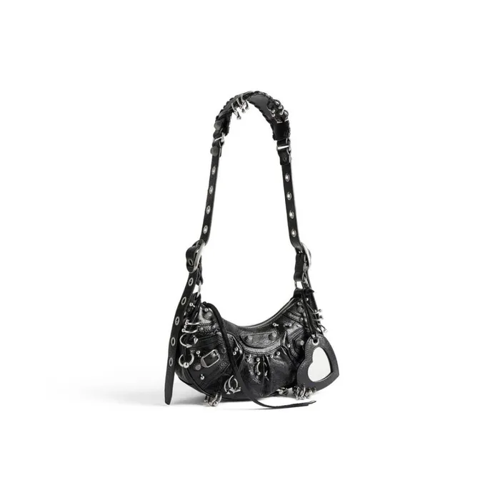 Women Shoulder Bags Balenciaga Le Cagole Xs Shoulder Bag With Piercings In Black