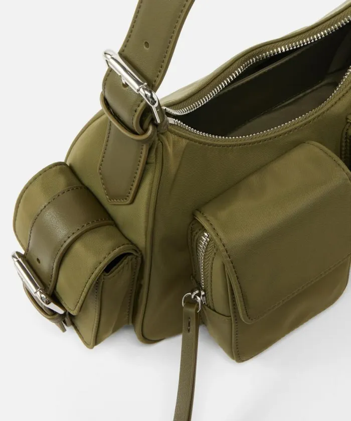 Women Shoulder Bags Pinko Cargo Bag In Recycled Technical Fabric Plantationshiny Nickel Women Shoulder Bags Pinko Cargo Bag In Recycled Technical Fabric Plantationshiny Nickel