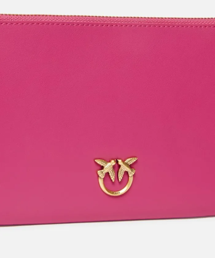 Women Shoulder Bags Pinko Horizontal Flat Bag In Leather Pinko Pinkantique Gold Women Shoulder Bags Pinko Horizontal Flat Bag In Leather Pinko Pinkantique Gold