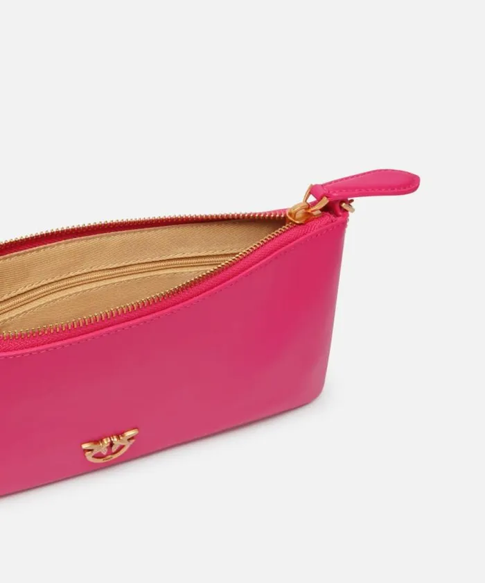 Women Shoulder Bags Pinko Horizontal Flat Bag In Leather Pinko Pinkantique Gold Women Shoulder Bags Pinko Horizontal Flat Bag In Leather Pinko Pinkantique Gold