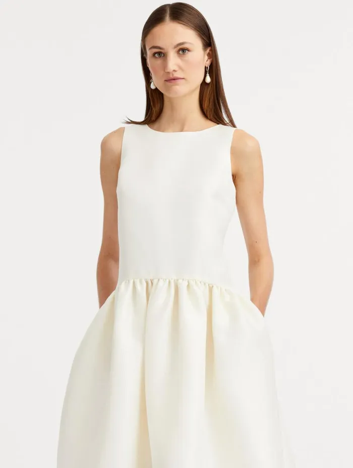 Women Silk Drop Waist Cocktail Dress Ivory Oscar De La Renta Dresses Women Silk Drop Waist Cocktail Dress Ivory Oscar De La Renta Dresses