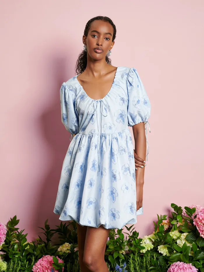 Women Sister Jane Dresses DREAM Lily Floral Mini Dress Cornflower Blue
