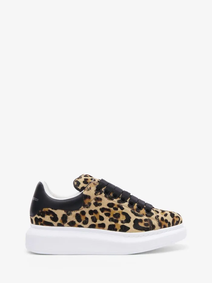 Women Sneakers Alexander McQueen Oversized Sneaker Leopardblack