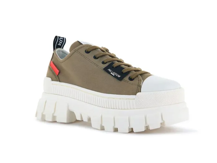 Women Sneakers PALLADIUM REVOLT LO TX Olive Women Sneakers PALLADIUM REVOLT LO TX Olive