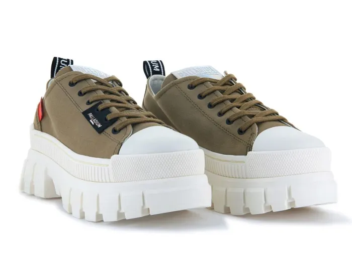 Women Sneakers PALLADIUM REVOLT LO TX Olive Women Sneakers PALLADIUM REVOLT LO TX Olive