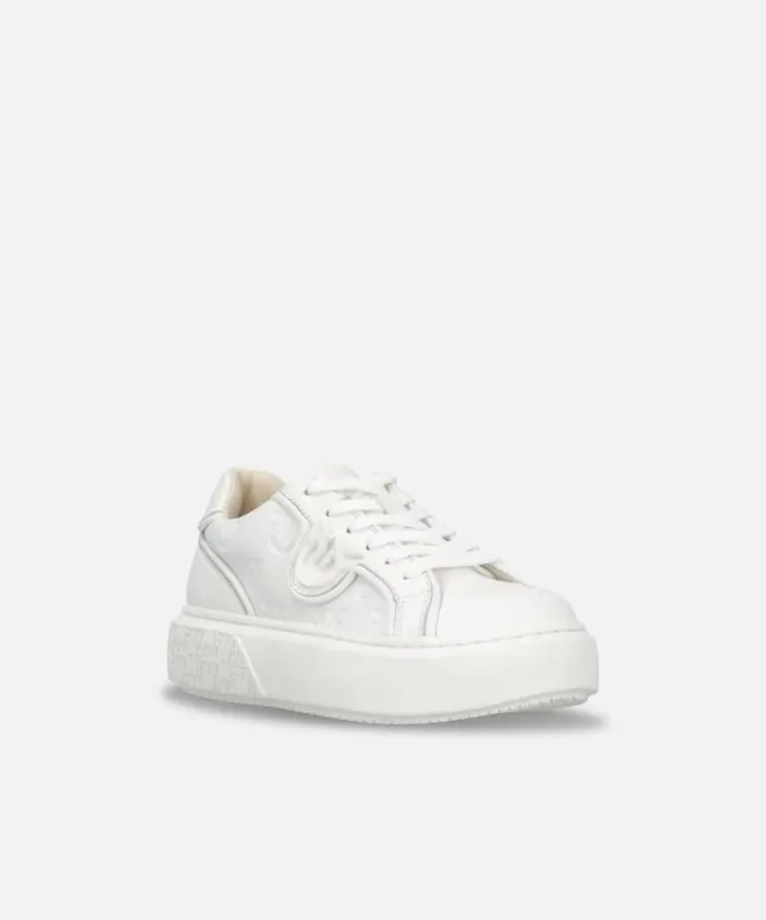 Women Sneakers Pinko Platform Sneakers With Monogram Detail Milk White Women Sneakers Pinko Platform Sneakers With Monogram Detail Milk White