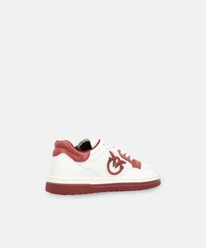 Women Sneakers Pinko Twotone Sneakers With Logo Embroidery Milkburgundy Women Sneakers Pinko Twotone Sneakers With Logo Embroidery Milkburgundy