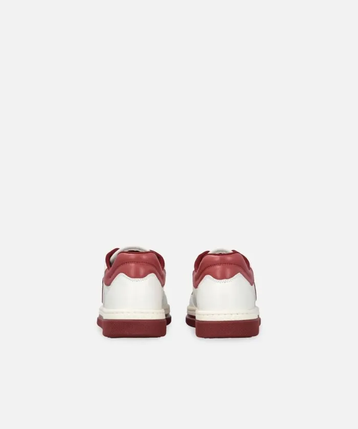 Women Sneakers Pinko Twotone Sneakers With Logo Embroidery Milkburgundy Women Sneakers Pinko Twotone Sneakers With Logo Embroidery Milkburgundy