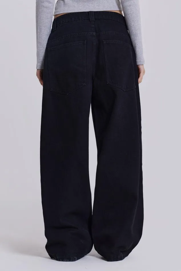 Women Solid Black Colossus Jeans Jaded London Jeans