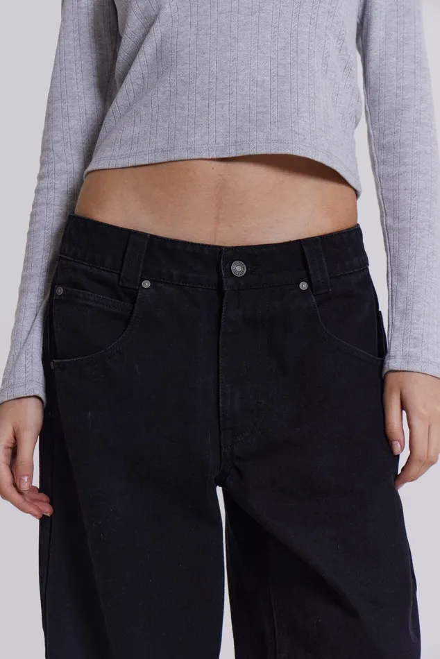 Women Solid Black Colossus Jeans Jaded London Jeans