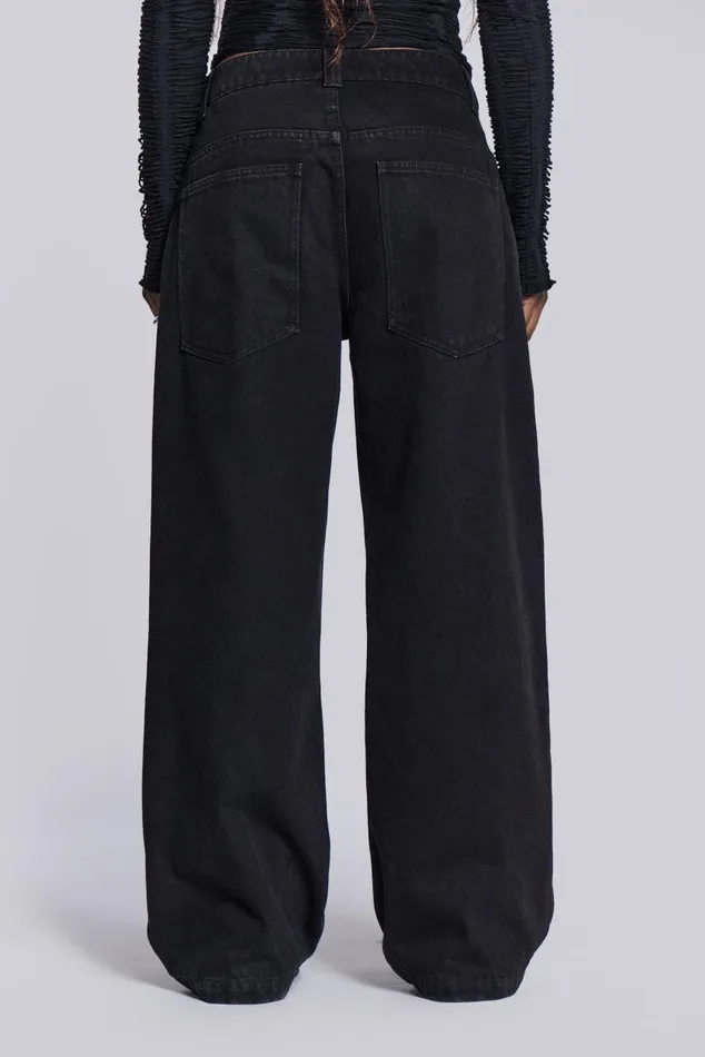 Women Solid Black Colossus Jeans Jaded London Jeans