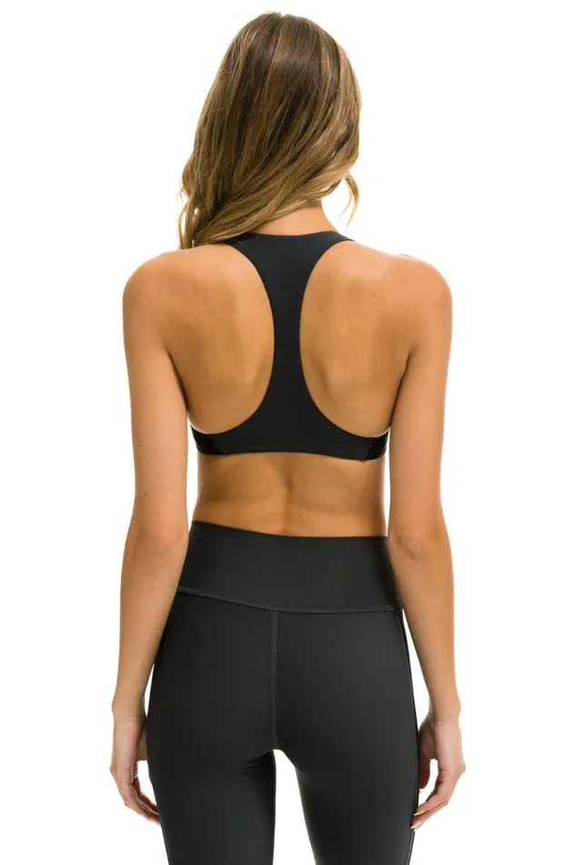 Women Sports Bras Aviator Nation Color Block Bralette Sports Bra 8211 Titanium
