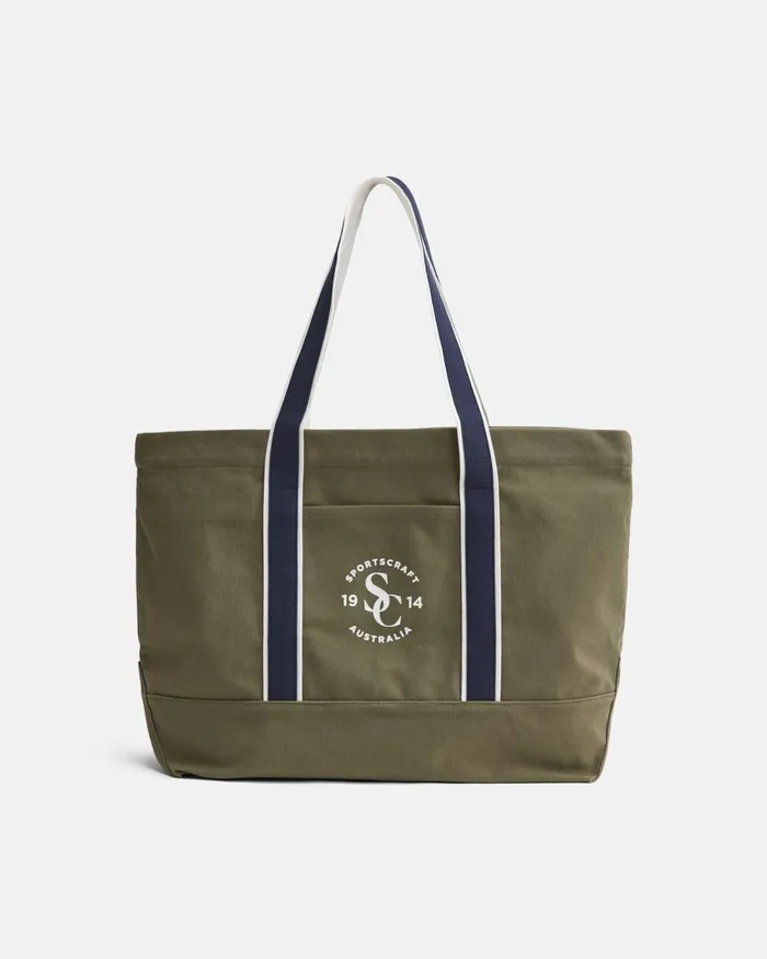 Women Sportscraft Bags Club Sport Canvas Tote Khaki