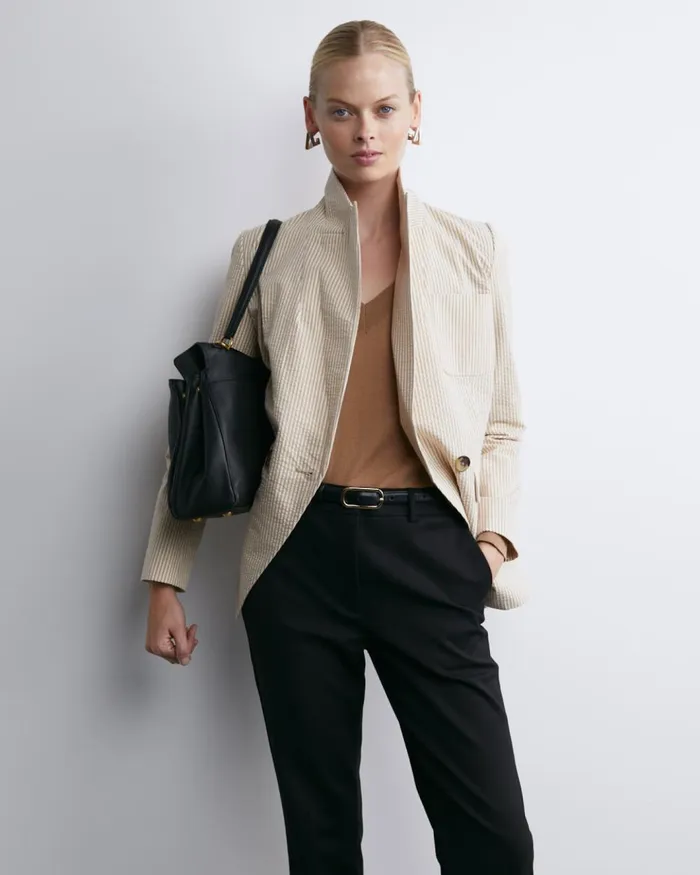 Women Sportscraft Blazers Nikoo Stripe Jacket Tanwhite
