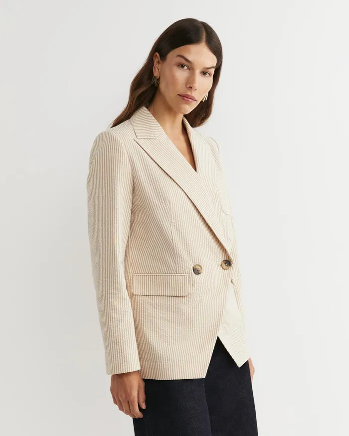 Women Sportscraft Blazers Nikoo Stripe Jacket Tanwhite